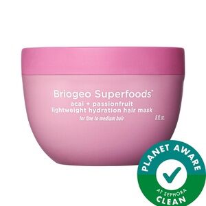 Briogeo Superfoods Acai + Passionfruit Hydration Hair Mask – Bubblegum Pink